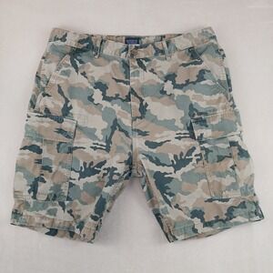 Levis 38x9 Mens Cargo Shorts Camo Canvas Military City Utility